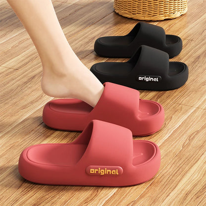 Women's Thick Sole Letter Print Cloud Slide Sandals