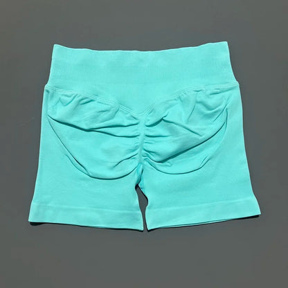 Women Fitness Workout Shorts Yoga High Waist Lift Butt Fitness Shorts Gym Running Sportswear Women Push Up Gym Leggings