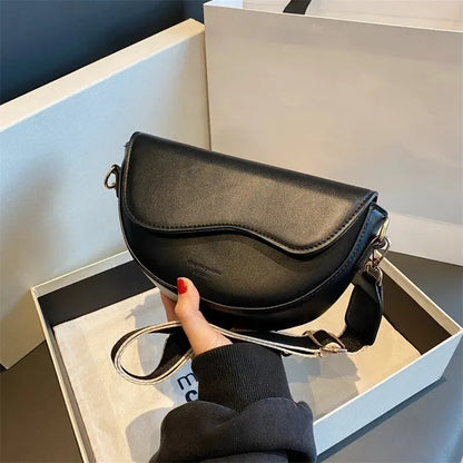 Women’s Vintage PU Leather Saddle Crossbody Shoulder Bag