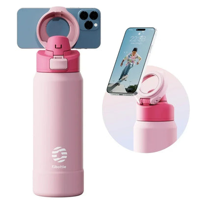 710ml or 950ml Insulated Sports Water Bottle with Magnetic Phone Holder