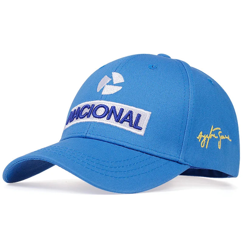 Ayrton Senna Racing Embroidered Baseball Cap for Outdoor Wear