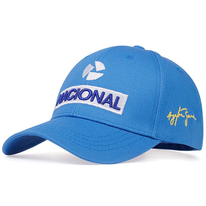 Ayrton Senna Racing Embroidered Baseball Cap for Outdoor Wear