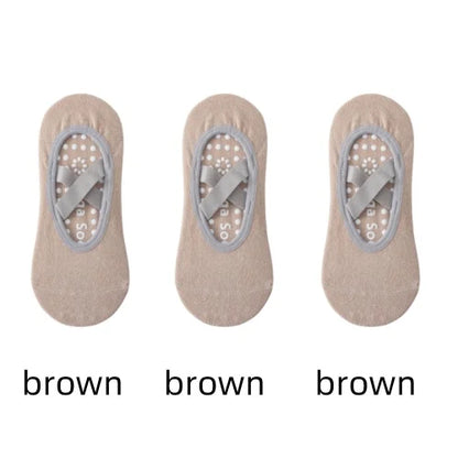1 or 3 Pairs Women's Anti Slip Yoga Pilates Socks