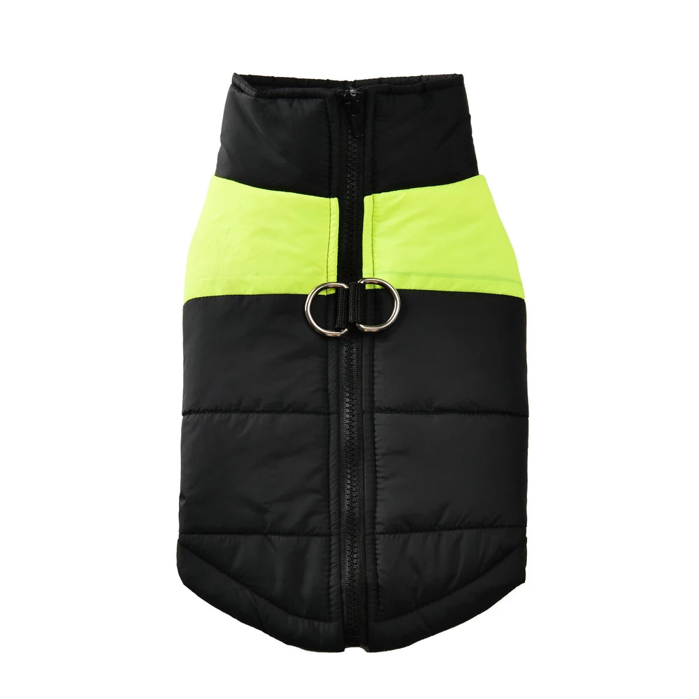 Warm Waterproof Dog Jacket with D-Ring for Small & Large Dogs