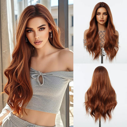 Women's Long Silver White Curly Synthetic Wig