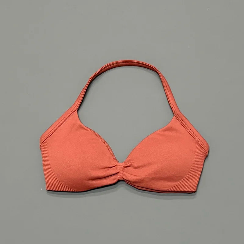 Women's High Support Strappy Halter Sports Bra