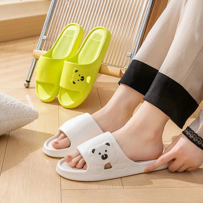 Cute Cartoon Bear EVA Slippers for Women Summer Indoor Slides