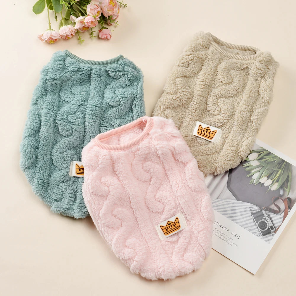 Soft Fleece Winter Sweater Vest for Small Dogs & Cats