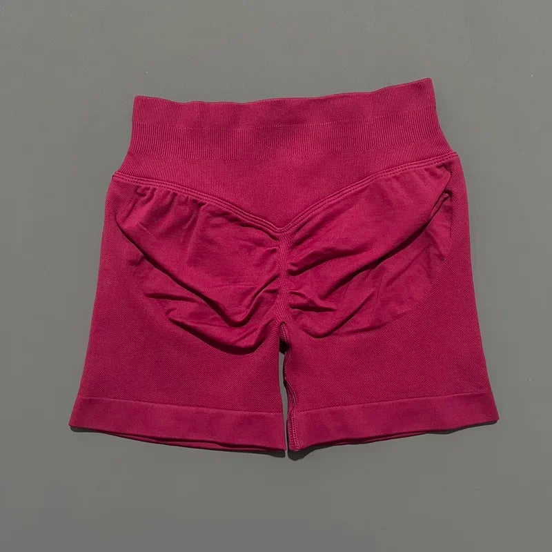 Women Fitness Workout Shorts Yoga High Waist Lift Butt Fitness Shorts Gym Running Sportswear Women Push Up Gym Leggings