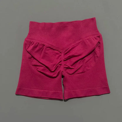 Women Fitness Workout Shorts Yoga High Waist Lift Butt Fitness Shorts Gym Running Sportswear Women Push Up Gym Leggings