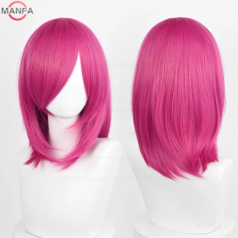 40cm Heat Resistant Anime Cosplay Wig with Bangs