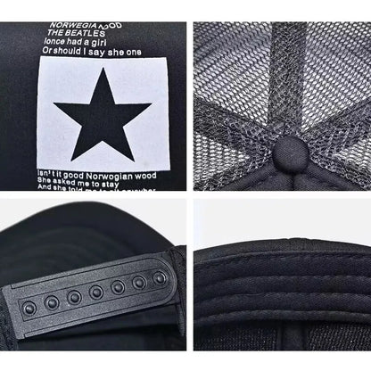 Unisex Breathable Mesh Snapback Baseball Cap