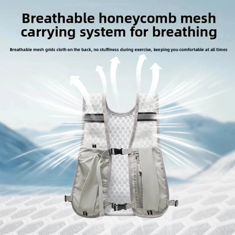 Lightweight Reflective Running Hydration Vest with Phone Pocket