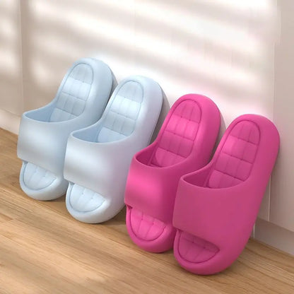 Unisex Cloud Cushion EVA Slides Thick Sole Non Slip Bathroom Slippers