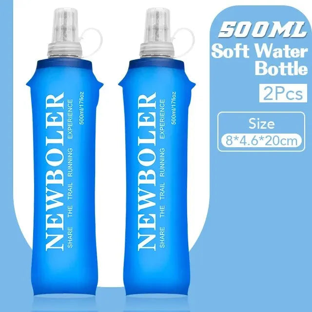 NEWBOLER 250ml or 500ml Collapsible Soft Flask Water Bottle