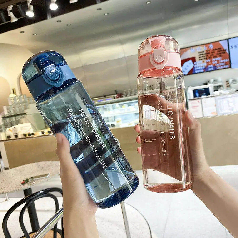780ml Leak Proof Transparent Sports Water Bottle
