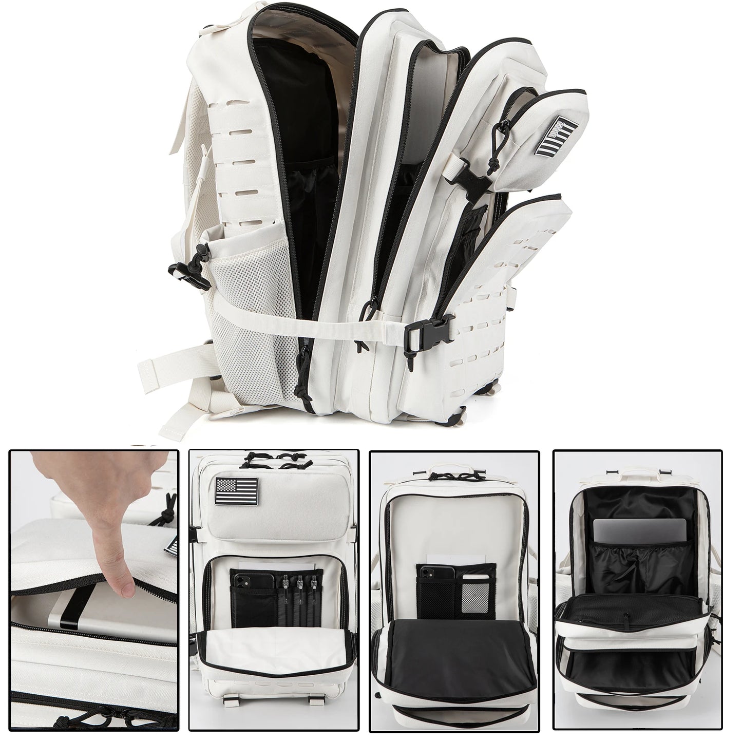 25L or 45L Tactical Hiking Backpack with Bottle Holder