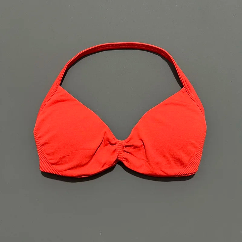 Women's High Support Strappy Halter Sports Bra