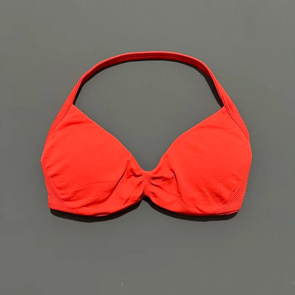Women's High Support Strappy Halter Sports Bra