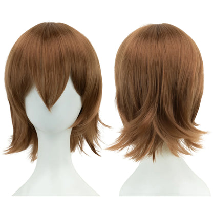 Unisex 12 Inch Short Bob Cosplay Wig with Bangs