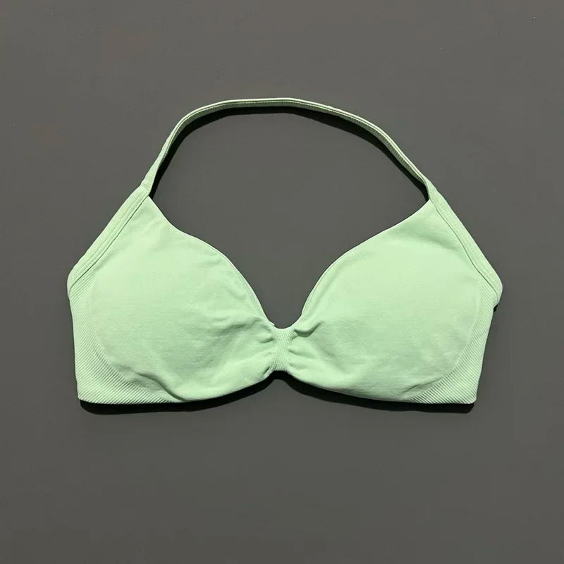 Women's Strappy Open Back Padded Sports Bra