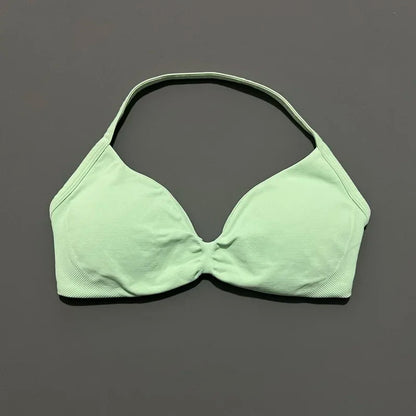 Women's Strappy Open Back Padded Sports Bra