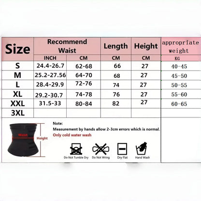 Waist Trainer Sweat Trimmer Workout Belt