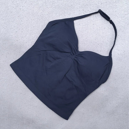 Women's Adjustable Strappy Backless Padded Sports Bra