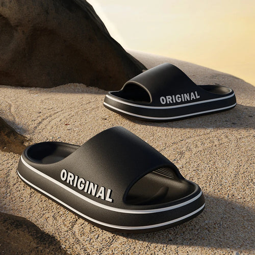 Feslishoet Unisex Thick Sole Anti Slip Slide Sandals