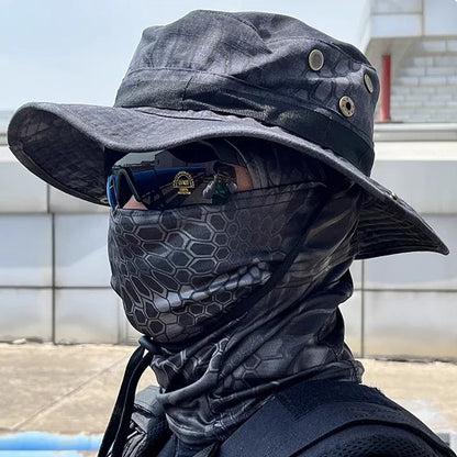 Camouflage Boonie Hat and Balaclava Outdoor Set