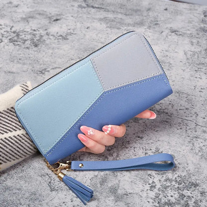 Women's Long PU Leather Zipper Wallet