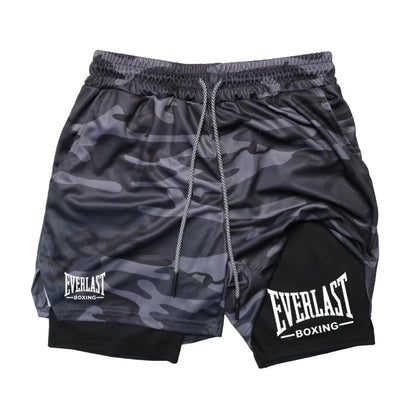 Men's Quick Dry Double Layer Compression Gym Shorts RL0365