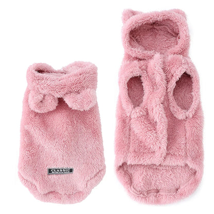 Soft Fleece Cat Sweater for Small & Medium Dogs Winter Pet Coat