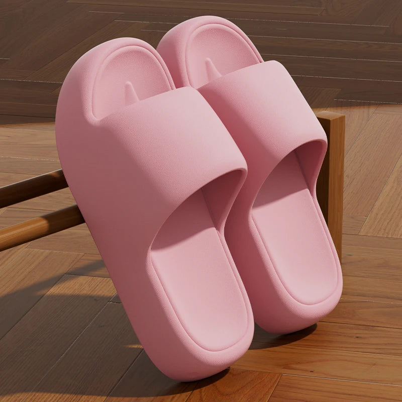 Unisex EVA Cloud Pillow Slides Thick Sole Non Slip Bathroom Slippers