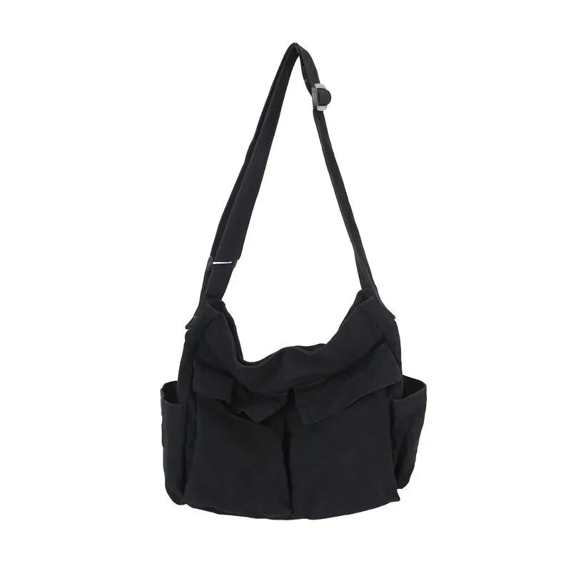 Vintage Canvas Shoulder Tote Bag for Women Large Capacity Travel Handbag