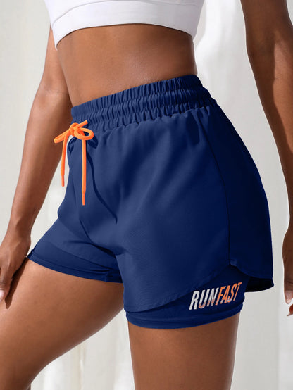 Women's High Rise 2 in 1 Yoga Running Shorts