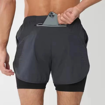 Men's Quick Dry 2 in 1 Running Shorts