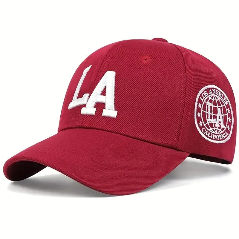 Unisex LA Embroidered Adjustable Snapback Baseball Cap