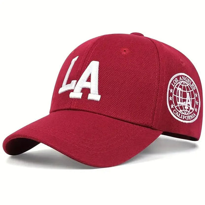Unisex LA Embroidered Adjustable Snapback Baseball Cap