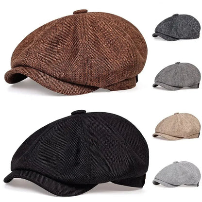 Men's Retro Casual Newsboy Beret Cap