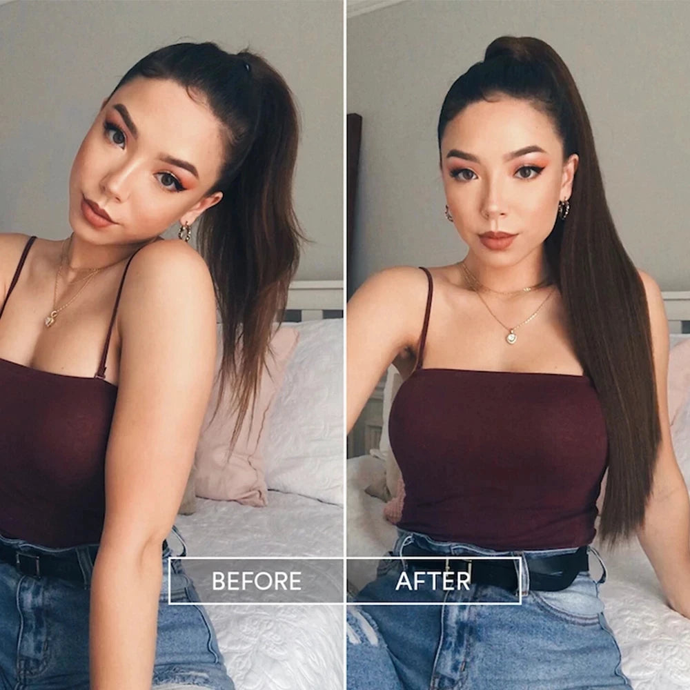 Long Straight Wrap Around Ponytail Hair Extension