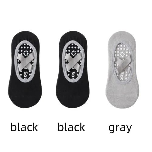 1 or 3 Pairs Women's Anti Slip Yoga Pilates Socks