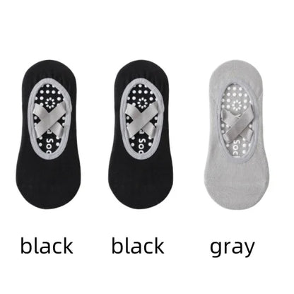 1 or 3 Pairs Women's Anti Slip Yoga Pilates Socks