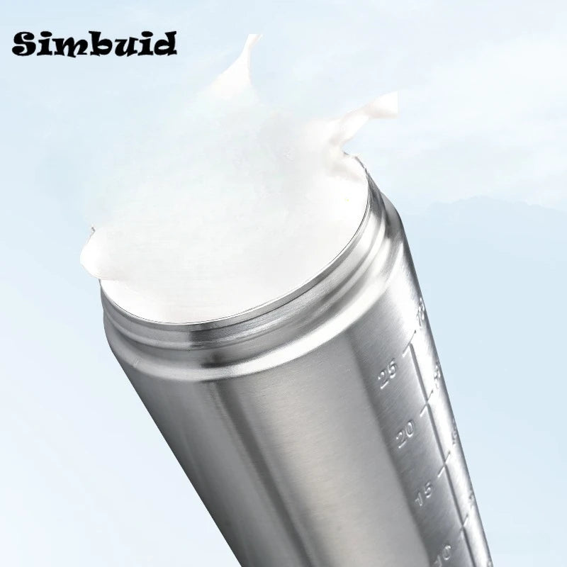 500ml or 750ml Stainless Steel Protein Shaker Bottle with Mixing Ball
