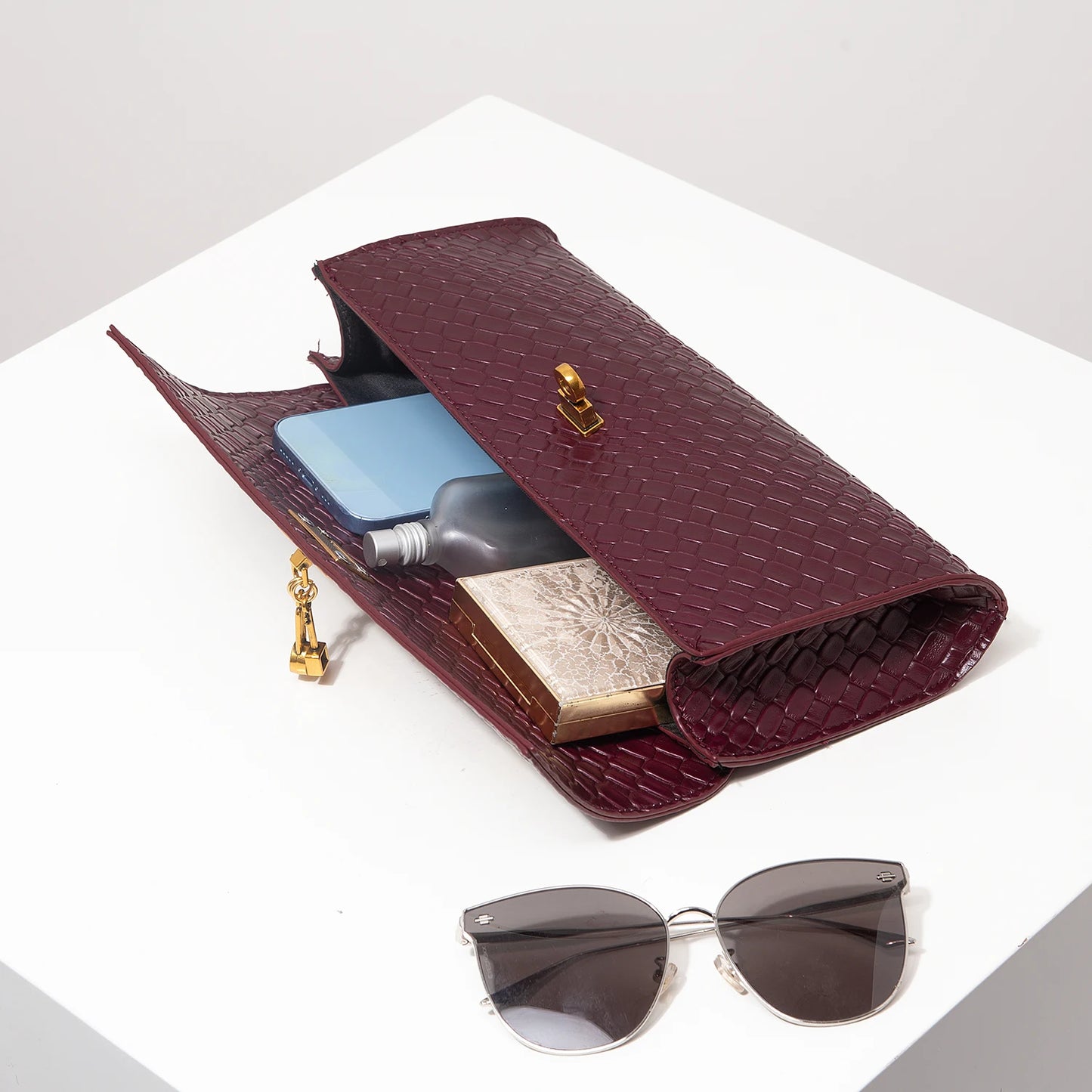 Burgundy Vintage Work Tote Bag for Women
