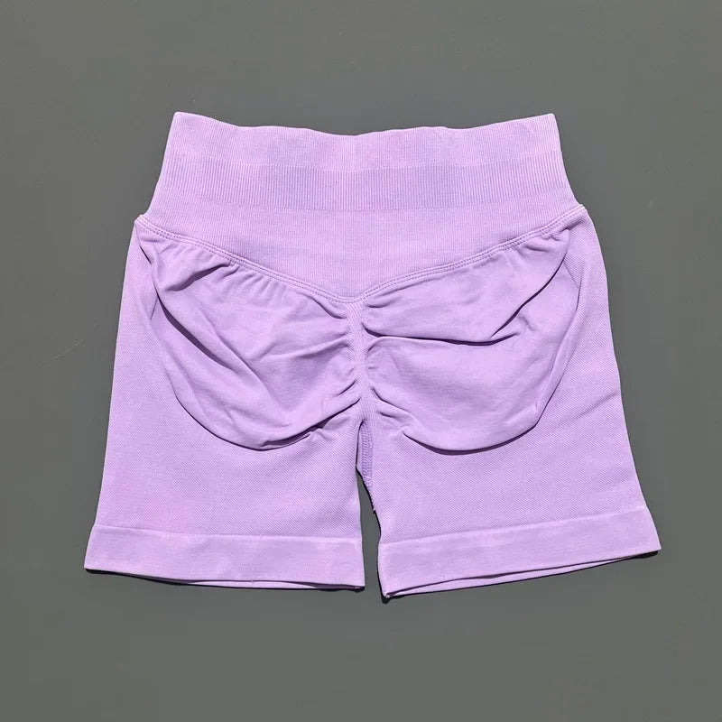 Women Fitness Workout Shorts Yoga High Waist Lift Butt Fitness Shorts Gym Running Sportswear Women Push Up Gym Leggings