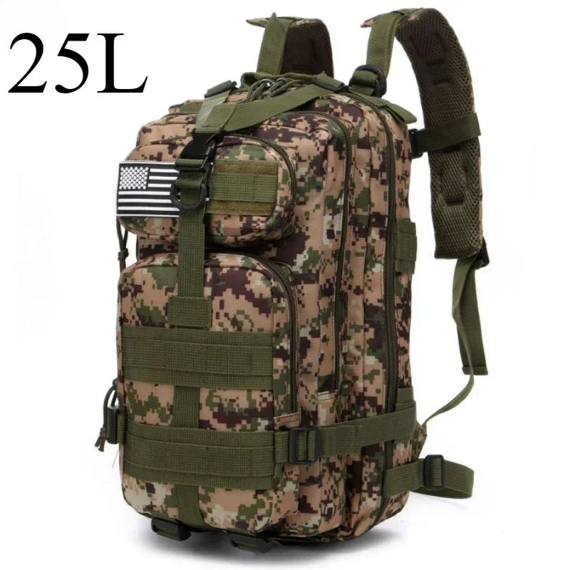 25L or 50L MOLLE Tactical Hiking Backpack