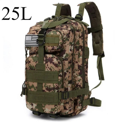 25L or 50L MOLLE Tactical Hiking Backpack