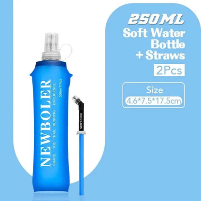 NEWBOLER 250ml or 500ml Collapsible Soft Flask Water Bottle