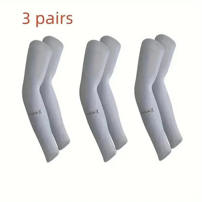 3 Pairs Cooling Breathable UV Protection Arm Sleeves